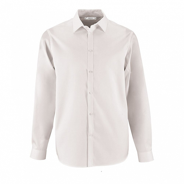 Рубашка мужская Brody Men белая с логотипом в Волгограде заказать по выгодной цене в кибермаркете AvroraStore