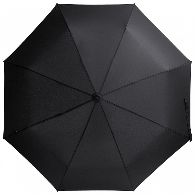 Зонт складной Floyd с кольцом, черный с логотипом в Волгограде заказать по выгодной цене в кибермаркете AvroraStore