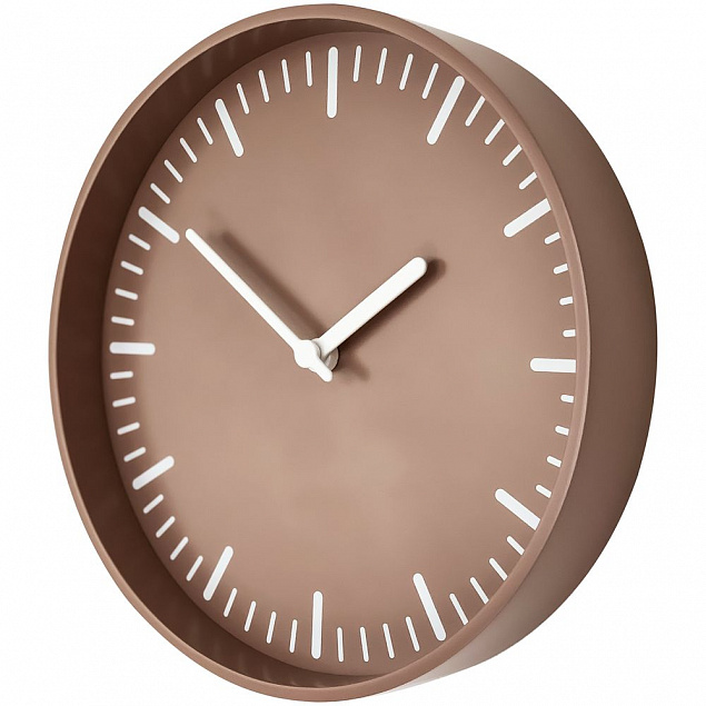Часы настенные Bijou, серо-бежевые с логотипом в Волгограде заказать по выгодной цене в кибермаркете AvroraStore