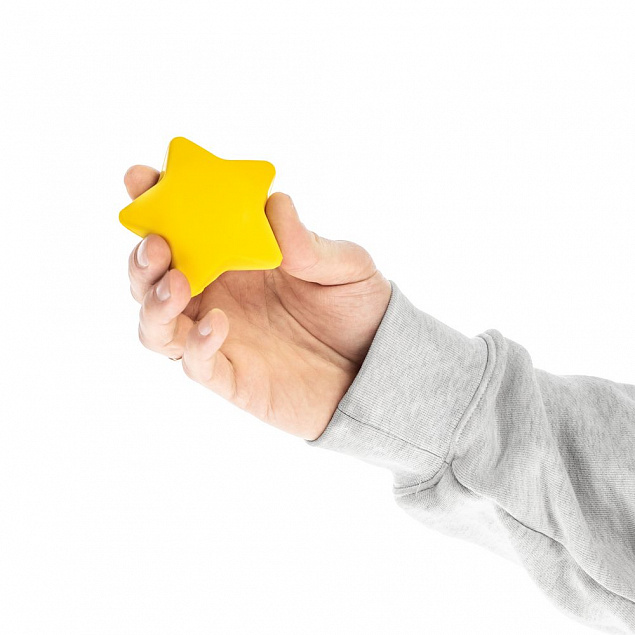 Антистресс «Звезда», желтый с логотипом в Волгограде заказать по выгодной цене в кибермаркете AvroraStore