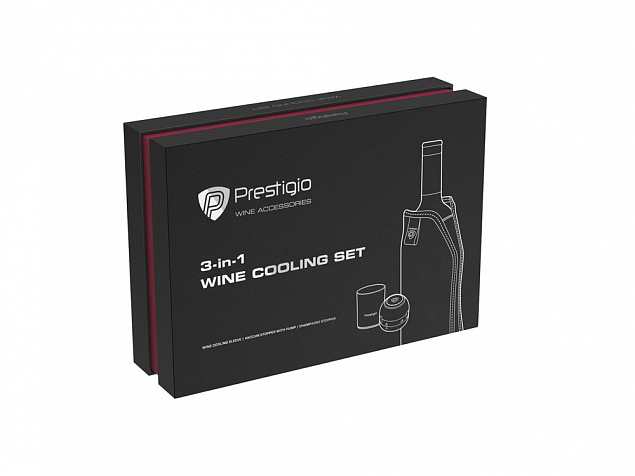 Набор для охлаждения вина «Prestigio» с логотипом в Волгограде заказать по выгодной цене в кибермаркете AvroraStore