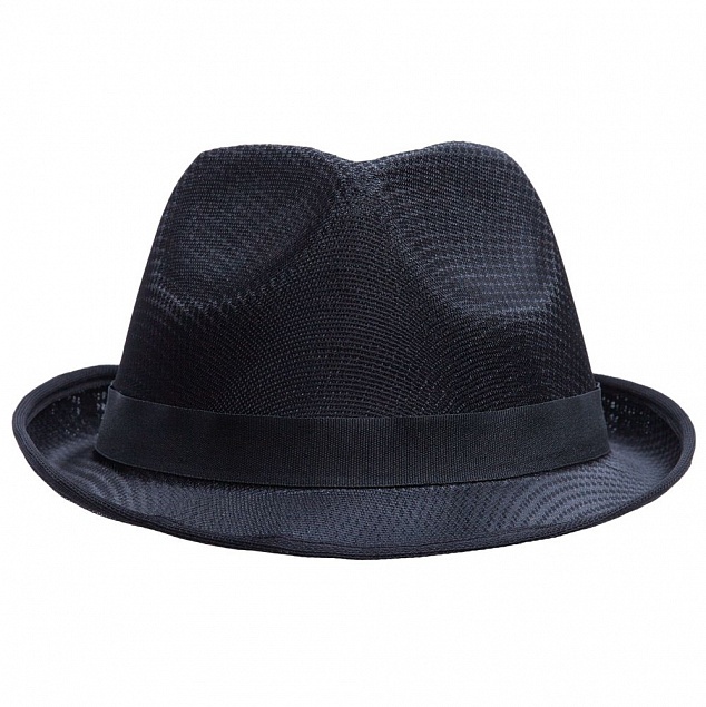 Шляпа Gentleman, черная с черной лентой с логотипом в Волгограде заказать по выгодной цене в кибермаркете AvroraStore