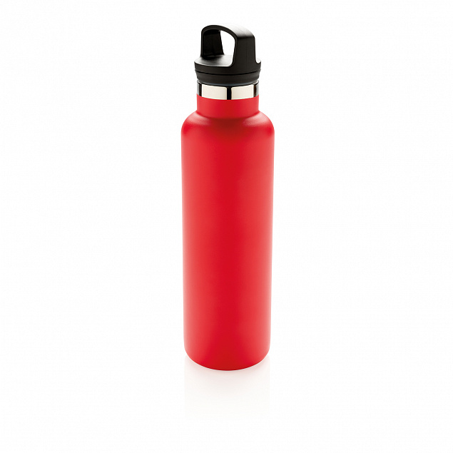 Герметичная вакуумная бутылка, красная с логотипом в Волгограде заказать по выгодной цене в кибермаркете AvroraStore