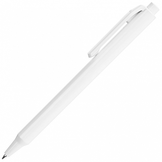 Ручка шариковая Pigra P04 Polished, белая с логотипом в Волгограде заказать по выгодной цене в кибермаркете AvroraStore