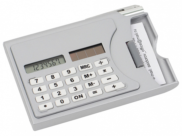 Визитница «Бухгалтер» с калькулятором и ручкой с логотипом в Волгограде заказать по выгодной цене в кибермаркете AvroraStore