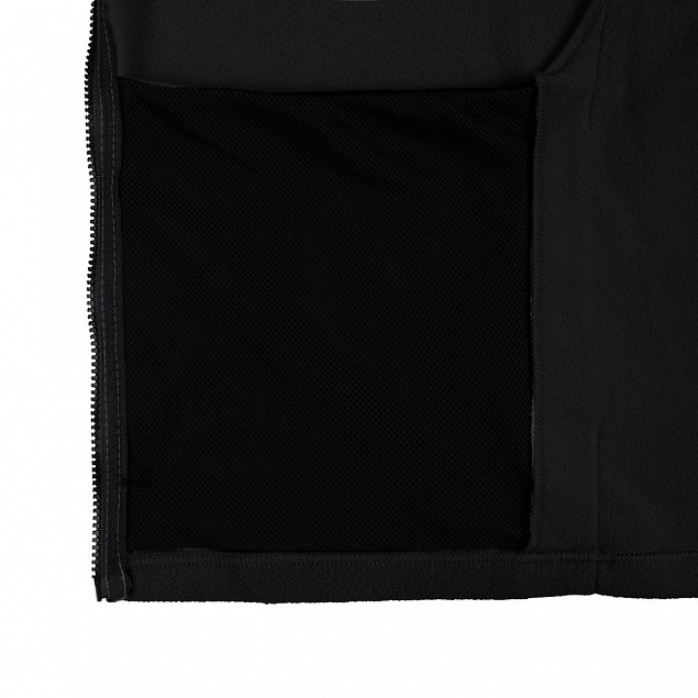 Куртка флисовая унисекс Manakin, черная с логотипом в Волгограде заказать по выгодной цене в кибермаркете AvroraStore