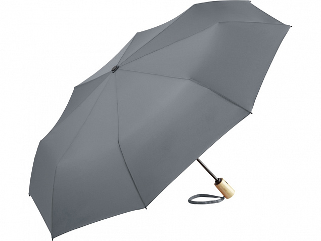 Зонт складной из бамбука «ÖkoBrella» полуавтомат с логотипом в Волгограде заказать по выгодной цене в кибермаркете AvroraStore