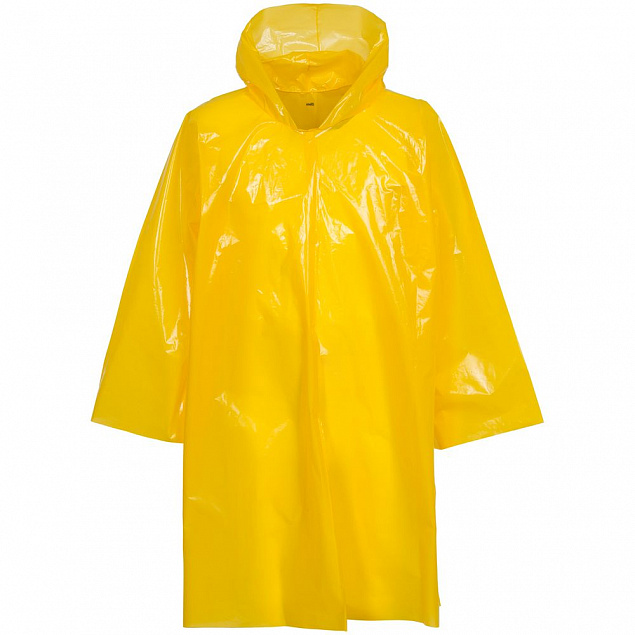 Дождевик-плащ CloudTime, желтый с логотипом в Волгограде заказать по выгодной цене в кибермаркете AvroraStore
