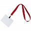 Лента для бейджа Neckband, красный с логотипом в Волгограде заказать по выгодной цене в кибермаркете AvroraStore