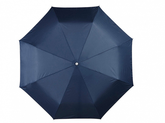 Зонт складной Линц, механический 21, темно-синий с логотипом в Волгограде заказать по выгодной цене в кибермаркете AvroraStore