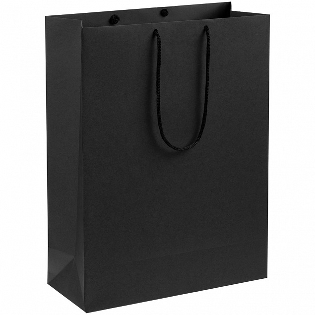 Пакет бумажный Porta XL, черный с логотипом в Волгограде заказать по выгодной цене в кибермаркете AvroraStore