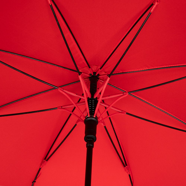 Зонт-трость Undercolor с цветными спицами, красный с логотипом в Волгограде заказать по выгодной цене в кибермаркете AvroraStore