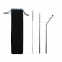 Набор многоразовых трубочек Оnlycofer black (стальной) с логотипом в Волгограде заказать по выгодной цене в кибермаркете AvroraStore