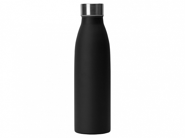 Стальная бутылка Rely, 800 мл, черный матовый с логотипом в Волгограде заказать по выгодной цене в кибермаркете AvroraStore