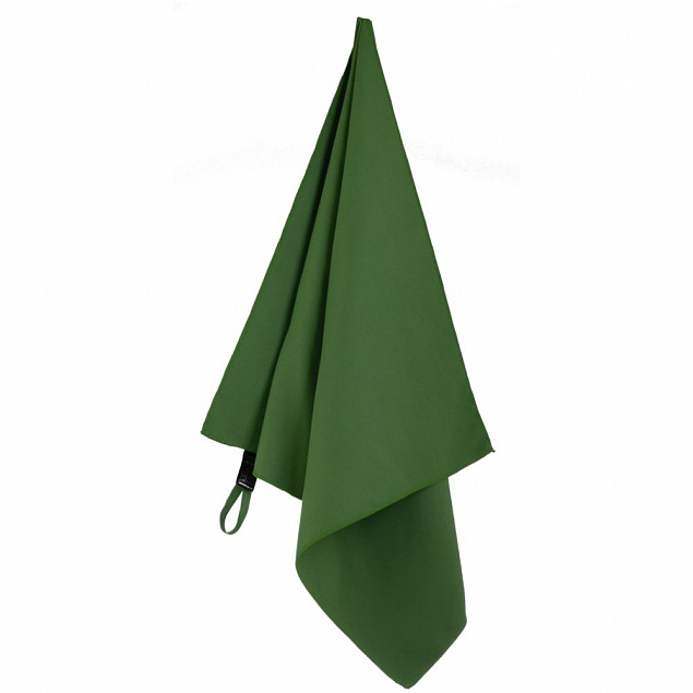 Спортивное полотенце Atoll Medium, темно-зеленое с логотипом в Волгограде заказать по выгодной цене в кибермаркете AvroraStore