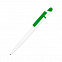 MIR, ручка шариковая, зеленый/белый, пластик с логотипом в Волгограде заказать по выгодной цене в кибермаркете AvroraStore