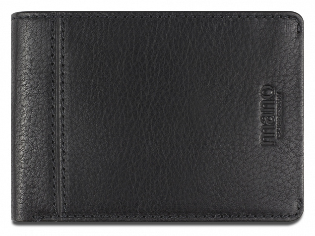 Бумажник Mano Don Montez, натуральная кожа в черном цвете, 12,8 х 9 см с логотипом в Волгограде заказать по выгодной цене в кибермаркете AvroraStore