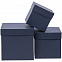 Коробка Cube L, синяя с логотипом в Волгограде заказать по выгодной цене в кибермаркете AvroraStore