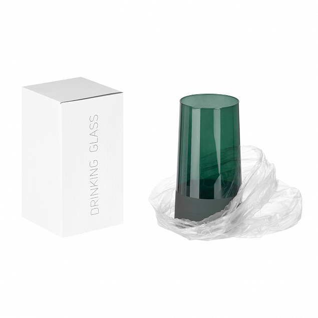 Стакан для воды высокий, Emerald, 540 ml, зеленый с логотипом в Волгограде заказать по выгодной цене в кибермаркете AvroraStore