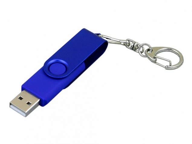 USB 2.0- флешка промо на 32 Гб с поворотным механизмом и однотонным металлическим клипом с логотипом в Волгограде заказать по выгодной цене в кибермаркете AvroraStore