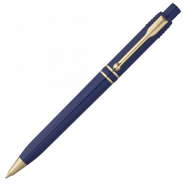 Ручка шариковая Raja Gold, синяя с логотипом в Волгограде заказать по выгодной цене в кибермаркете AvroraStore