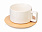 Чайная пара с бамбуковым блюдцем «Sheffield» с логотипом в Волгограде заказать по выгодной цене в кибермаркете AvroraStore