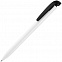 Ручка шариковая Favorite, белая с черным с логотипом в Волгограде заказать по выгодной цене в кибермаркете AvroraStore