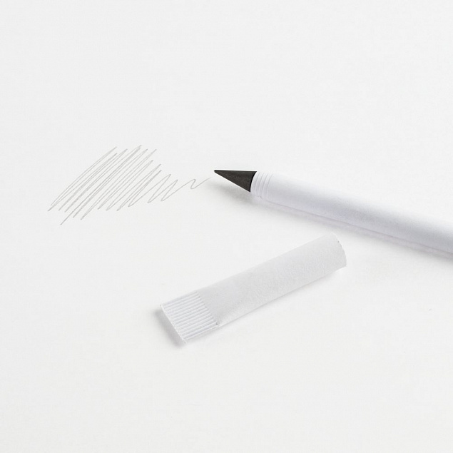 Вечный карандаш Carton Inkless, белый с логотипом в Волгограде заказать по выгодной цене в кибермаркете AvroraStore