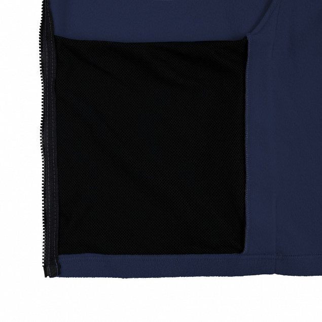 Куртка флисовая унисекс Manakin, темно-синяя с логотипом в Волгограде заказать по выгодной цене в кибермаркете AvroraStore