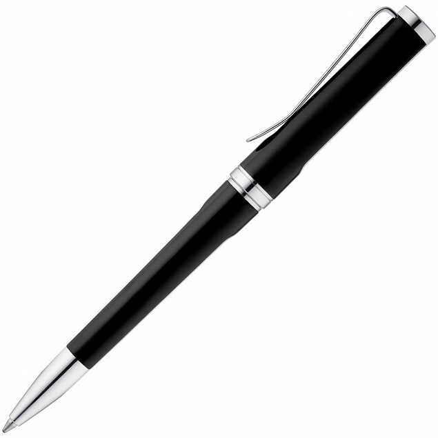 Ручка шариковая Phase, черная с логотипом в Волгограде заказать по выгодной цене в кибермаркете AvroraStore