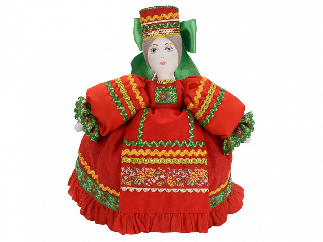 Подарочный набор Кремлевский: кукла на чайник, чайник заварной с росписью с логотипом в Волгограде заказать по выгодной цене в кибермаркете AvroraStore