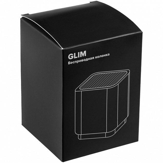 Беспроводная колонка с подсветкой логотипа Glim, черная с логотипом в Волгограде заказать по выгодной цене в кибермаркете AvroraStore