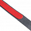 Лента для бейджа с ретрактором Devon, серая с красным с логотипом в Волгограде заказать по выгодной цене в кибермаркете AvroraStore