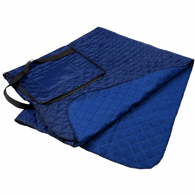 Плед для пикника Soft &amp; Dry, ярко-синий с логотипом в Волгограде заказать по выгодной цене в кибермаркете AvroraStore