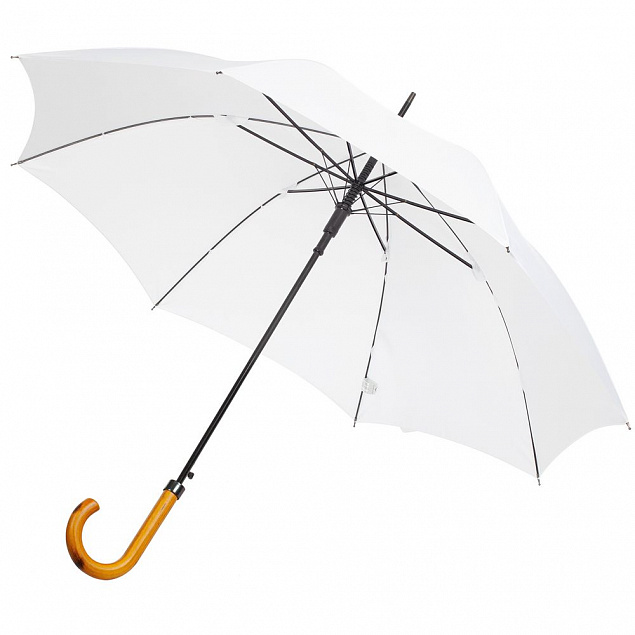 Зонт-трость LockWood ver.2, белый с логотипом в Волгограде заказать по выгодной цене в кибермаркете AvroraStore