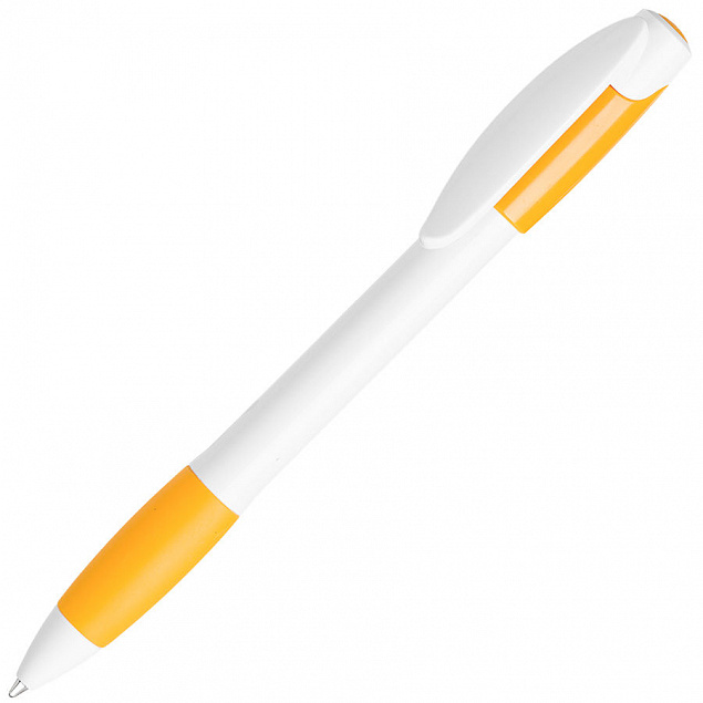 X-5, ручка шариковая, желтый классик/белый, пластик с логотипом в Волгограде заказать по выгодной цене в кибермаркете AvroraStore