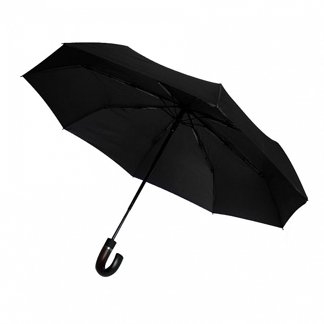 Автоматический противоштормовой зонт Конгресс - Черный AA с логотипом в Волгограде заказать по выгодной цене в кибермаркете AvroraStore
