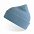 Шапка NELSON в рубчик с отворотом,100%  органический хлопок, голубой с логотипом в Волгограде заказать по выгодной цене в кибермаркете AvroraStore