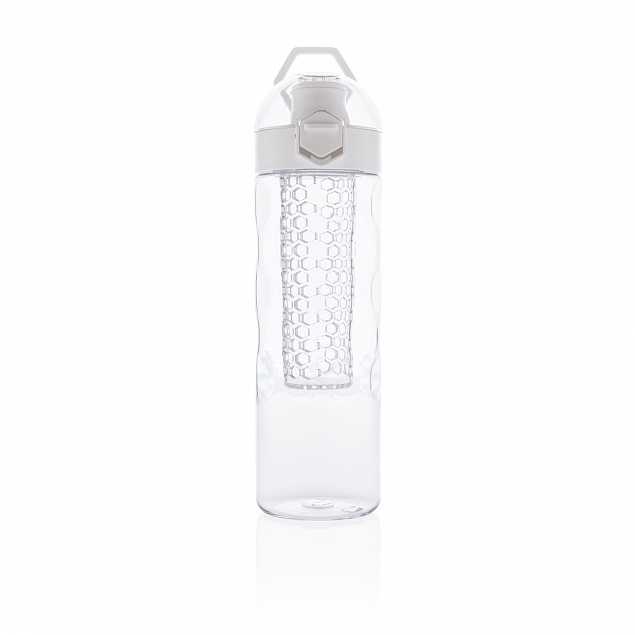 Герметичная бутылка для воды с контейнером для фруктов Honeycomb, белый с логотипом в Волгограде заказать по выгодной цене в кибермаркете AvroraStore