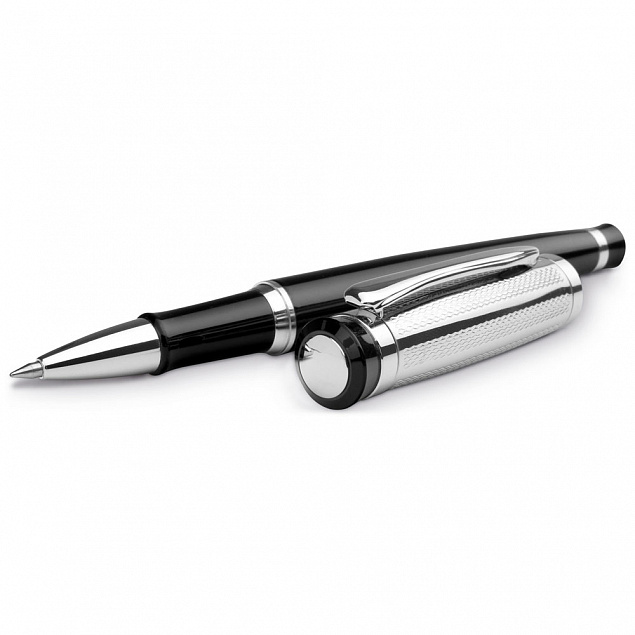 Письменный набор ORLANDO, ручка и ручка-роллер, серебристый с логотипом в Волгограде заказать по выгодной цене в кибермаркете AvroraStore