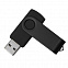 USB flash-карта DOT (16Гб), черный, 5,8х2х1,1см, пластик, металл с логотипом в Волгограде заказать по выгодной цене в кибермаркете AvroraStore