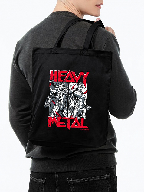 Холщовая сумка Heavy Metal, черная с логотипом в Волгограде заказать по выгодной цене в кибермаркете AvroraStore