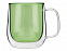 Цветная кружка Ubud с двойными стенками, зеленый с логотипом в Волгограде заказать по выгодной цене в кибермаркете AvroraStore
