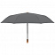 Зонт складной Nature Magic, серый с логотипом в Волгограде заказать по выгодной цене в кибермаркете AvroraStore