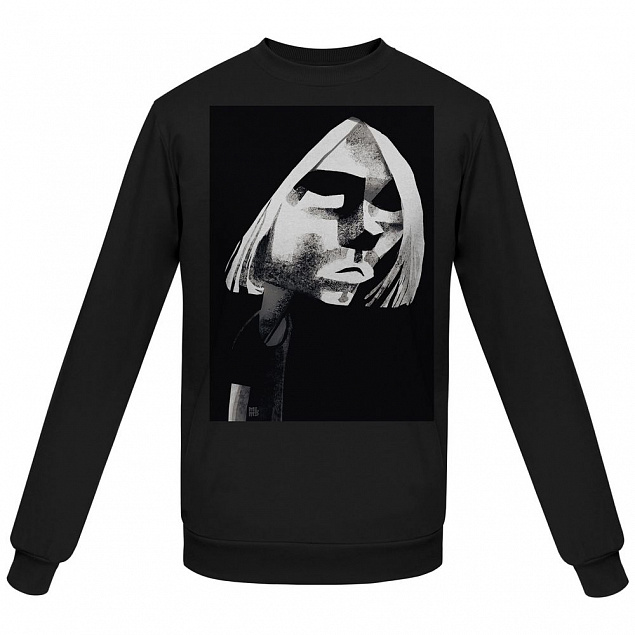 Толстовка «Меламед. Kurt Cobain», черная с логотипом в Волгограде заказать по выгодной цене в кибермаркете AvroraStore