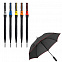 Зонт-трость Jenna, черный с красным с логотипом в Волгограде заказать по выгодной цене в кибермаркете AvroraStore