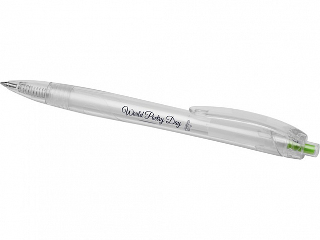 Шариковая ручка Honua из переработанного ПЭТ , прозрачный/зеленый с логотипом в Волгограде заказать по выгодной цене в кибермаркете AvroraStore