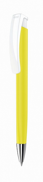 Ручка шариковая Trinity Kg Si Gum (желтый) с логотипом в Волгограде заказать по выгодной цене в кибермаркете AvroraStore