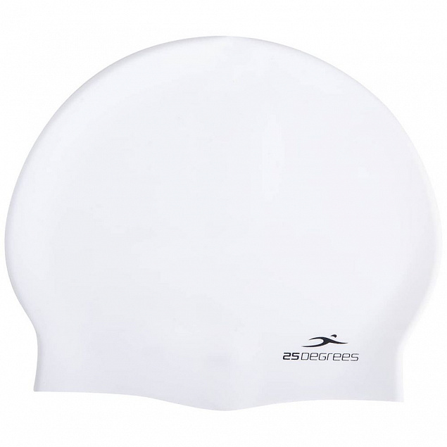 Шапочка для плавания Nuance, белая с логотипом в Волгограде заказать по выгодной цене в кибермаркете AvroraStore