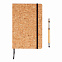 Блокнот Cork на резинке с бамбуковой ручкой-стилус, А5 с логотипом в Волгограде заказать по выгодной цене в кибермаркете AvroraStore